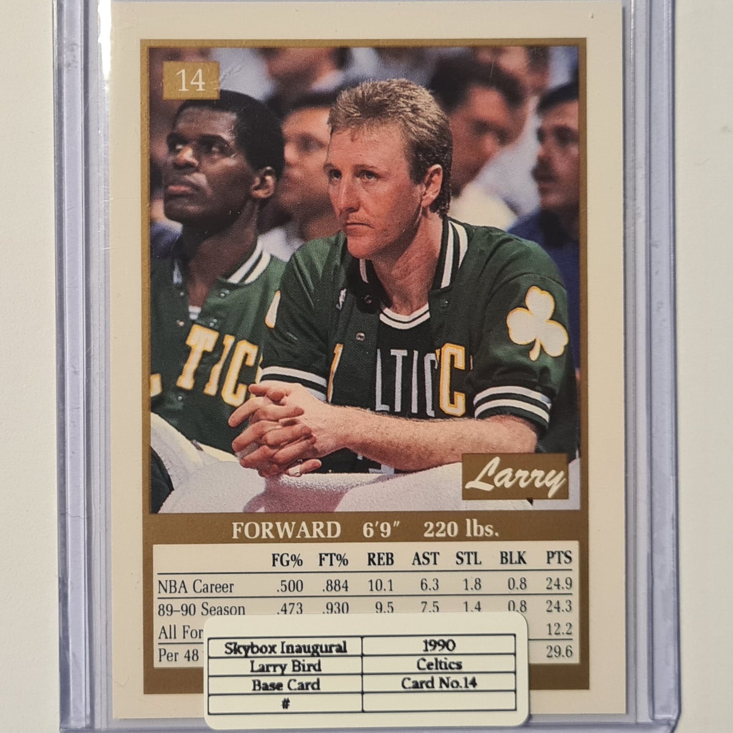 Larry Bird 1990 Skybox inaugural #14 NBA Basketball Bostons Celtics ex-mint sleeved