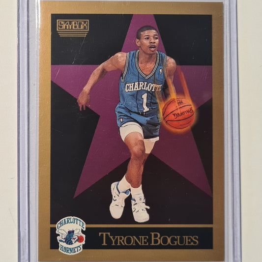 Tyrone muggsy Bogues 1990 Skybox inaugural #26 NBA Basketball Charlotte Hornets ex-mint sleeved