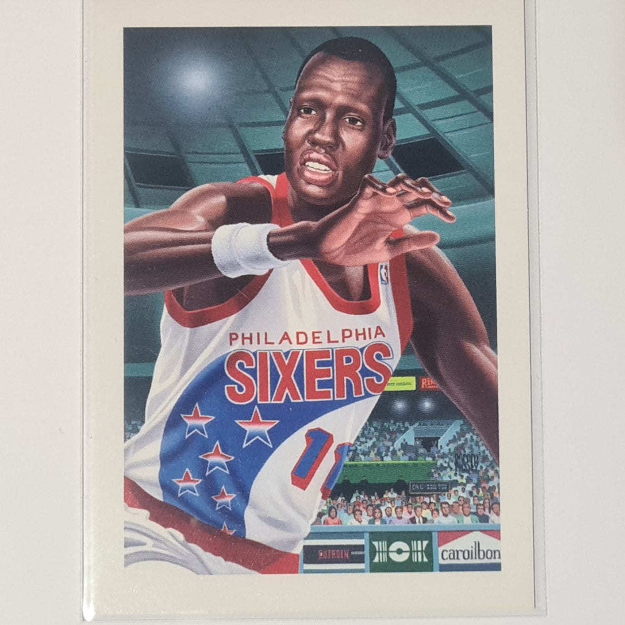 Manute Bol 1991 NBA Hoops illustrated  #522 NBA Basketball Philadelphia 76ers Excellent Sleeved
