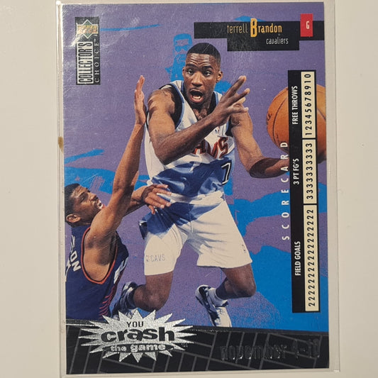 Terrell Brandon 1996 Upper-Deck you crash the game C5 NBA Basketball Cleveland Cavaliers Excellent Sleeved