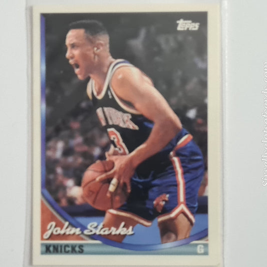 John Starks 1993 Topps #61 NBA Basketball New York Knicks excellent sleeved