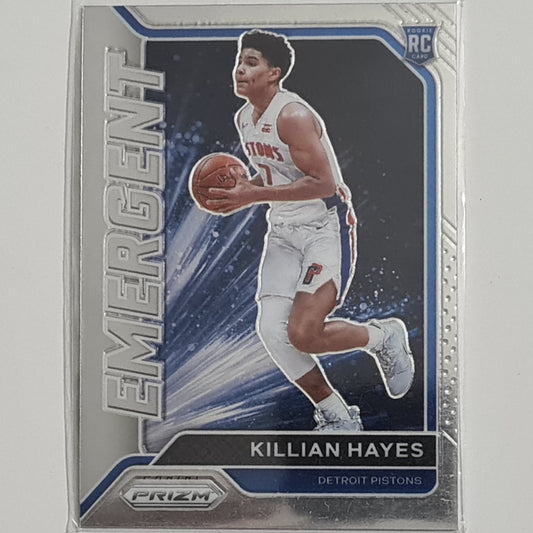 Killian Hayes 2020-21 Panini Prizm Emergent Rookie RC #7 NBA Basketball Detroit Pistons Excellent/Mint Sleeved