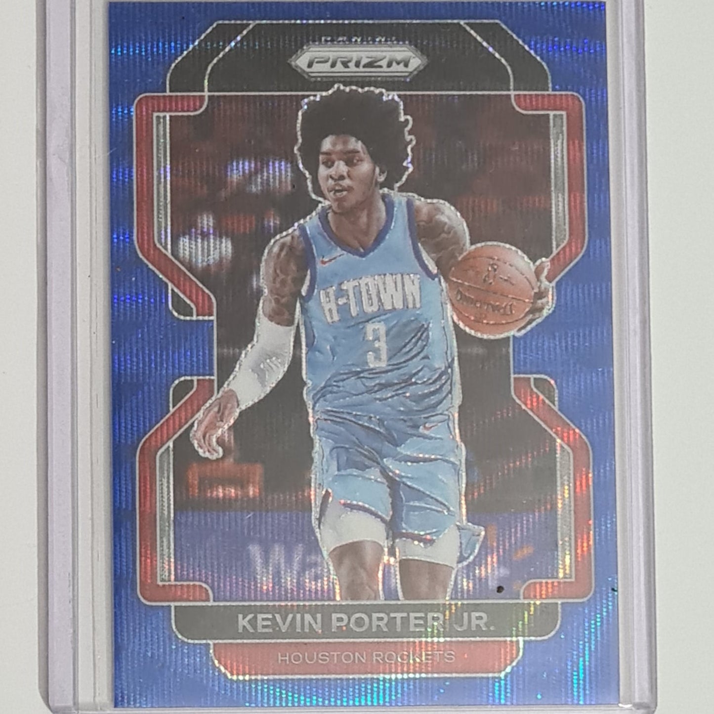 Kevin Porter Jr 2021-22 Panini Prizm blue wave refractor #84 NBA Basketball Houston Rockets excellent/mint sleeved