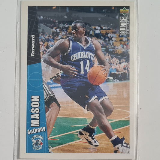 Anthony Mason 1996 Upper-Deck Collectors Choice #216 NBA Basketball Charlotte Hornets Excellent Sleeved