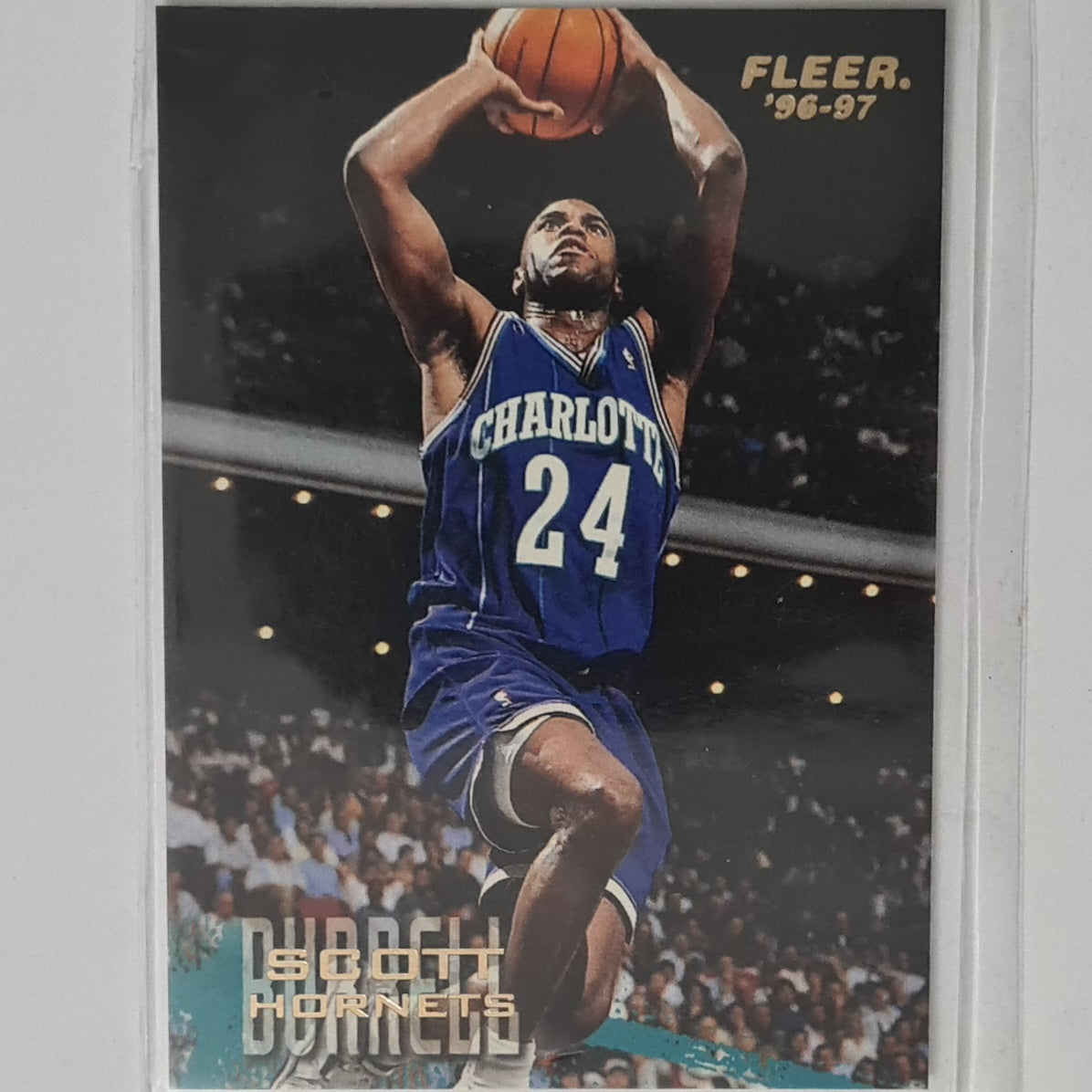 Scott Burrell 1997 Fleer 96-97 #158 NBA Basketball Charlotte Hornets excellent sleeved