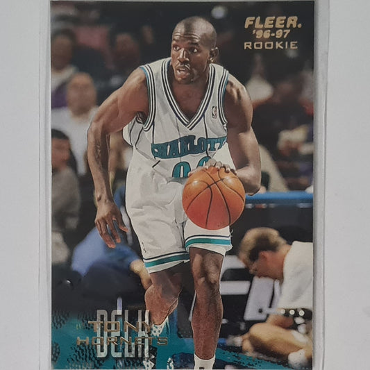 Tony Delk 1997 Fleer 96-97 Rookie RC  #159 NBA Basketball Charlotte Hornets excellent sleeved
