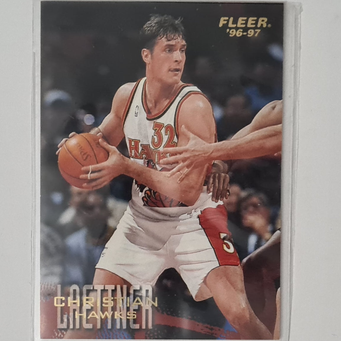 Christian Laettner 1997 Fleer 96-97 #3 NBA Basketball Atlanta Hawks excellent sleeved