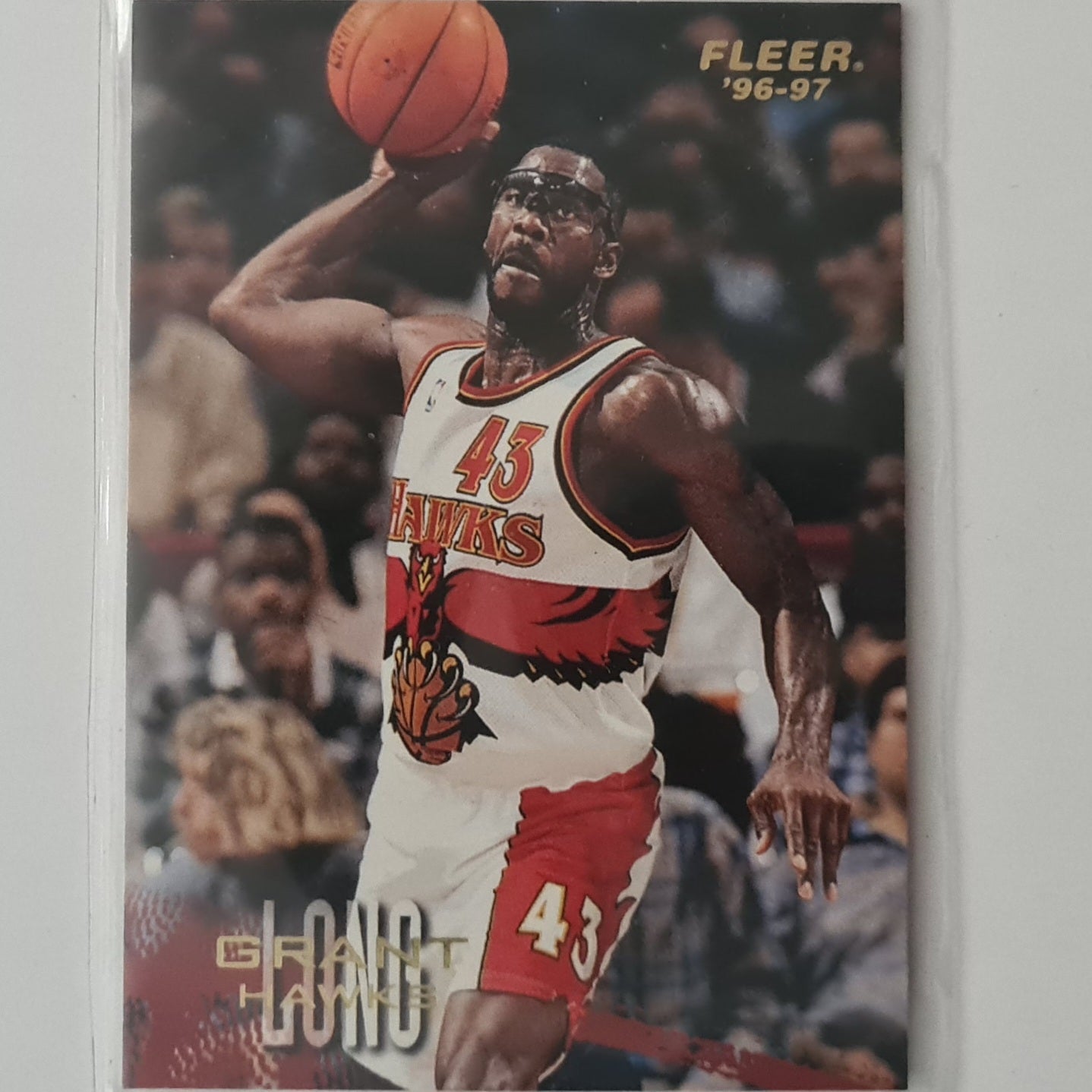 Grant Long 1996 Fleer 96-97 #4 NBA Basketball Atlanta Hawks excellent