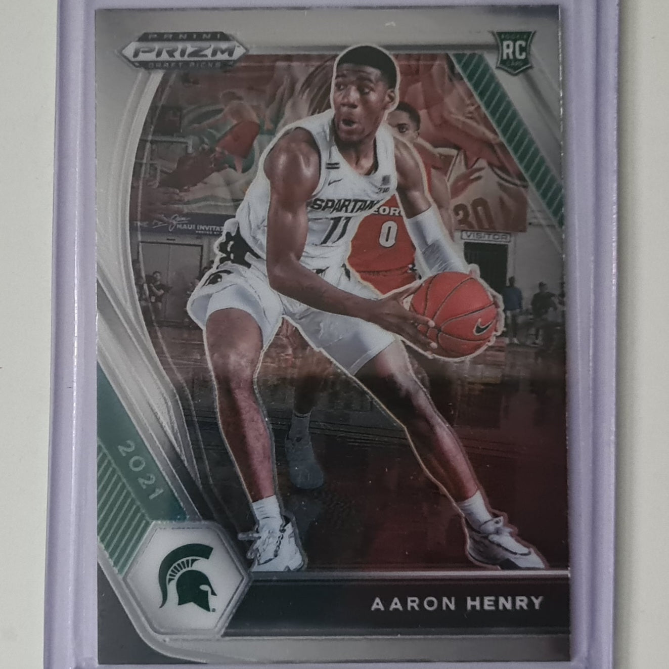 Aaron Henry 2021 Panini Prizm draft picks rookie rc #48 NBA Basketball Spartans mint