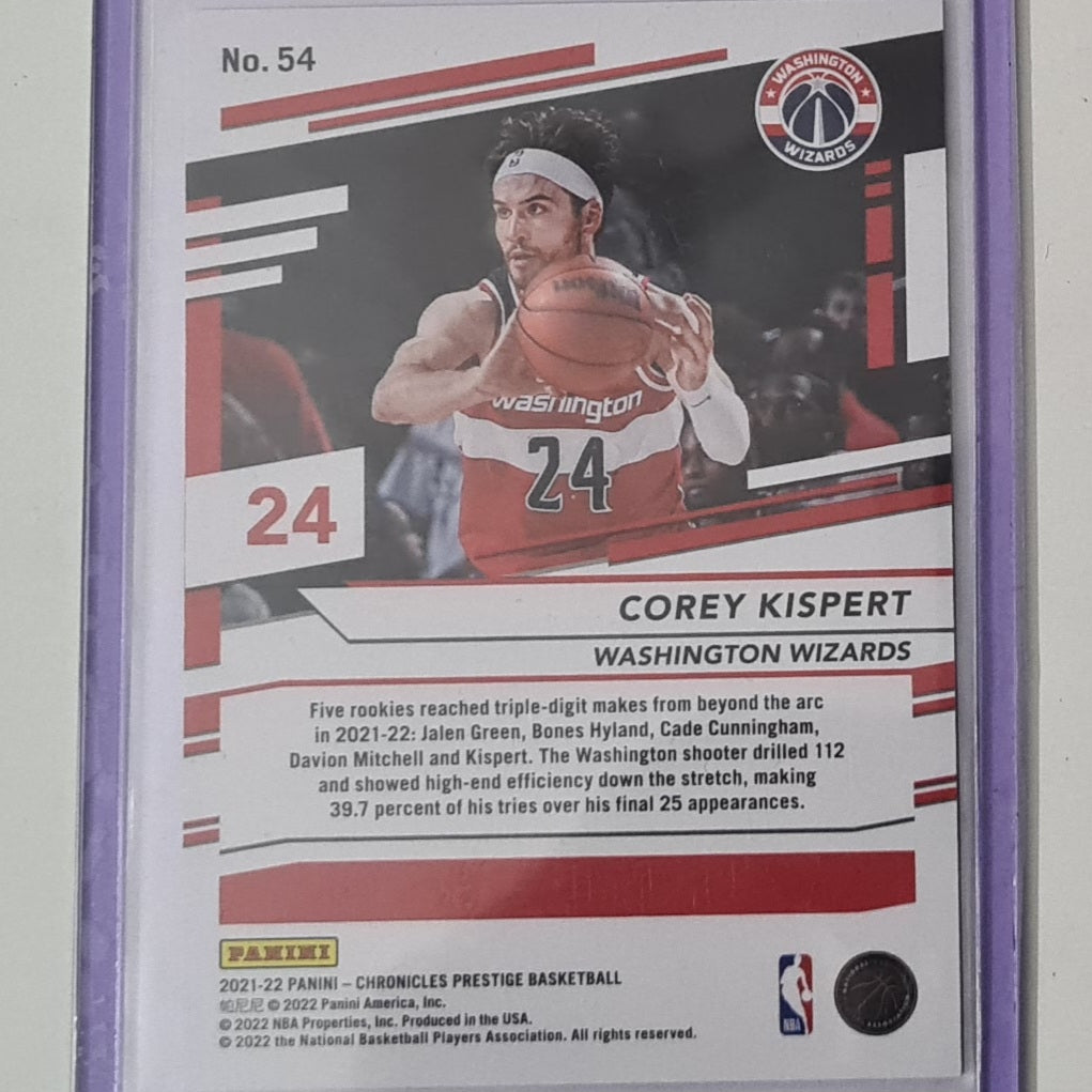 Corey Kispert 2021-22 Panini Prestige 98/149 Rookie RC NBA Basketball Washington Wizards ex-mint