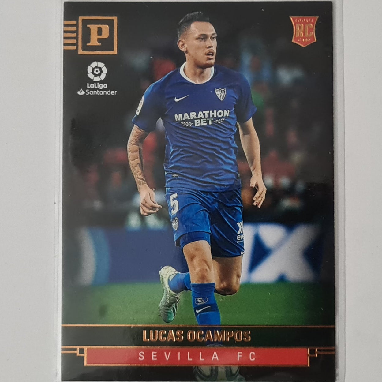 Lucas Ocampos 2019-20 Panini Chronicles La Liga Rookie RC #383 Soccer Sevilla Excellent