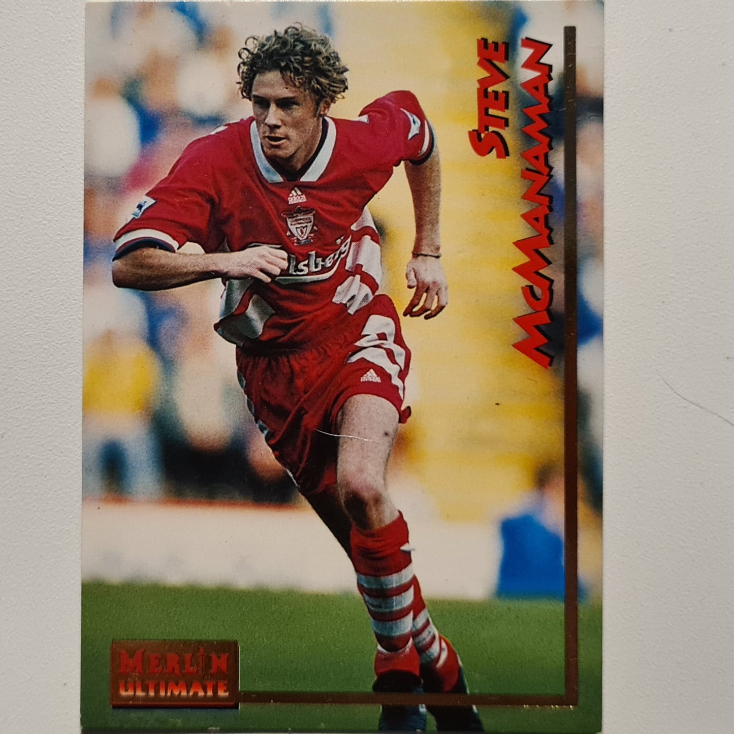 Steve McManaman 1995 Merlin Ultimate footballer #101 Soccer Liverpool good+