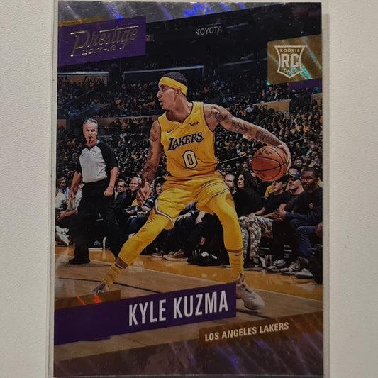 Kyle Kuzma 2017-18 Panini Prestige Rookie RC Mist variant #176 NBA Basketball LA Lakers Excellent