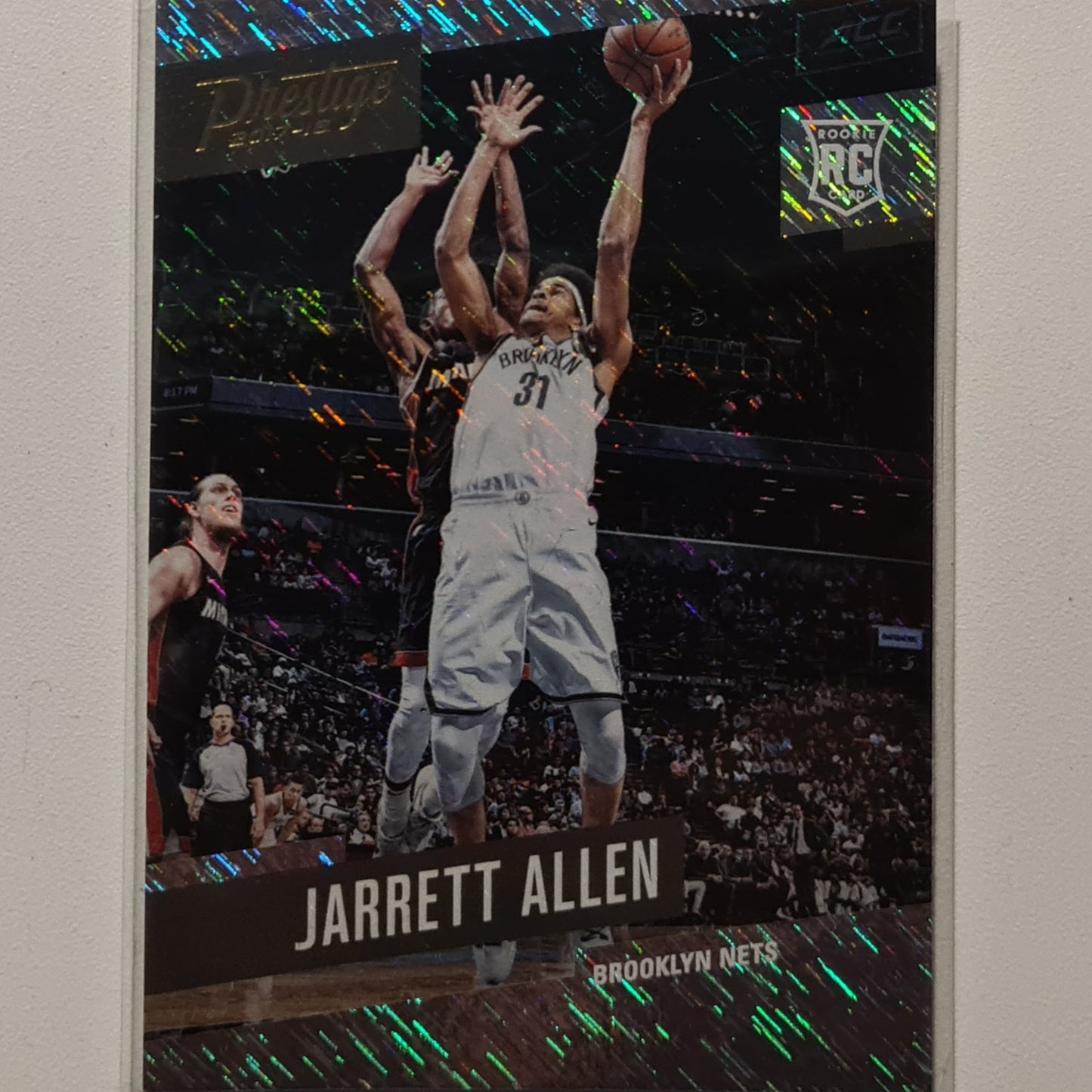 Jarrett Allen 2017-18 Panini Prestige Rookie RC rain variant #172 NBA Basketball Brooklyn Nets Excellent