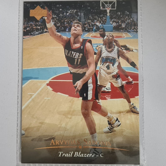 Arvydas Sabonis 1995 Upper-Deck Rookie RC #267 NBA Basketball Toronto Blazers Excellent