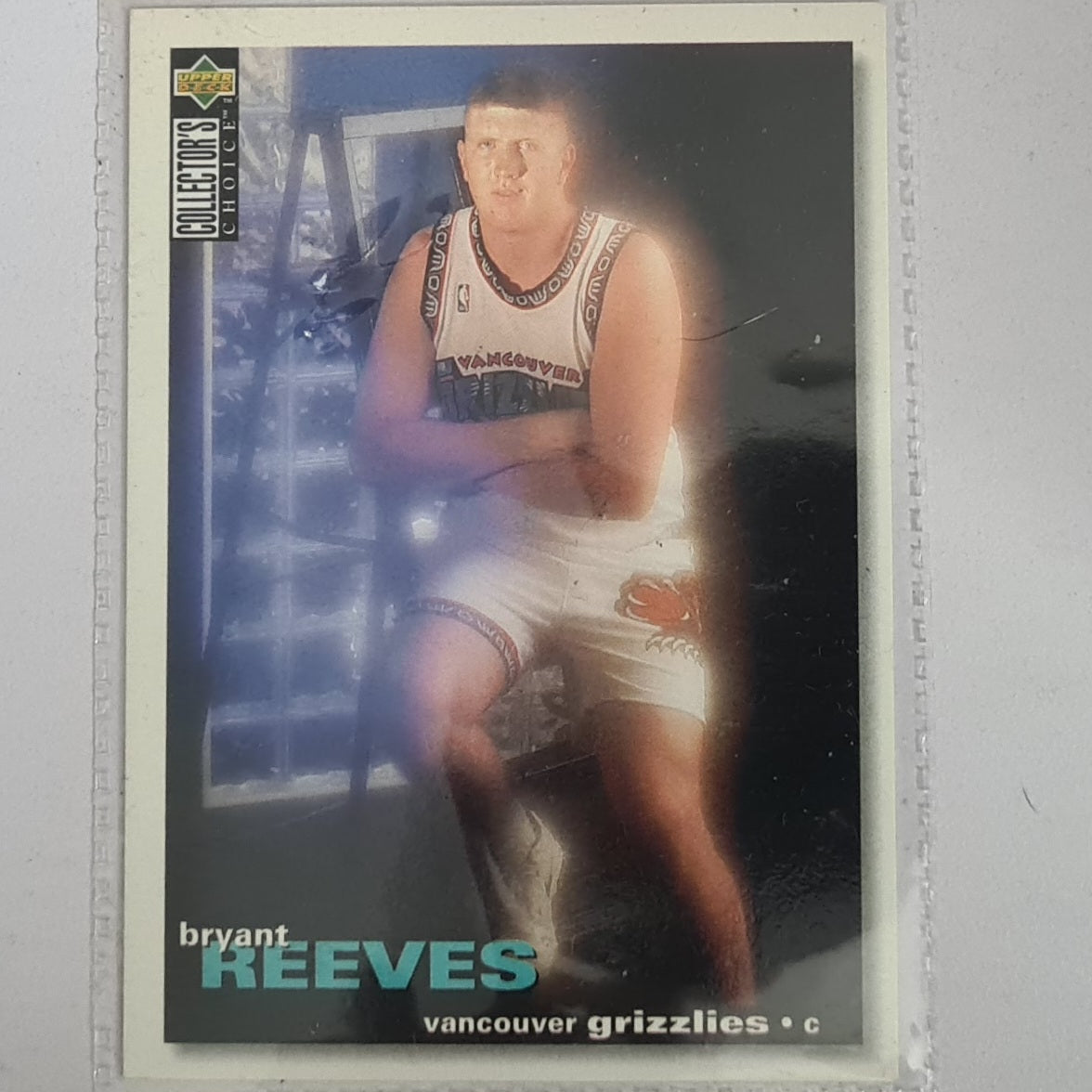 Bryant Reeves 1996 Upper-Deck collectors choice Rookie RC #104 NBA Basketball Vancouver Grizzlies Excellent