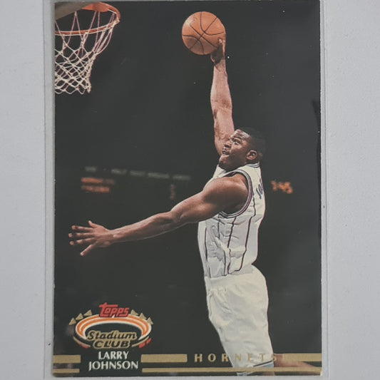 Larry Johnson 1993 Topps stadium club  #213 NBA Basketball Charlotte Hornets Very good