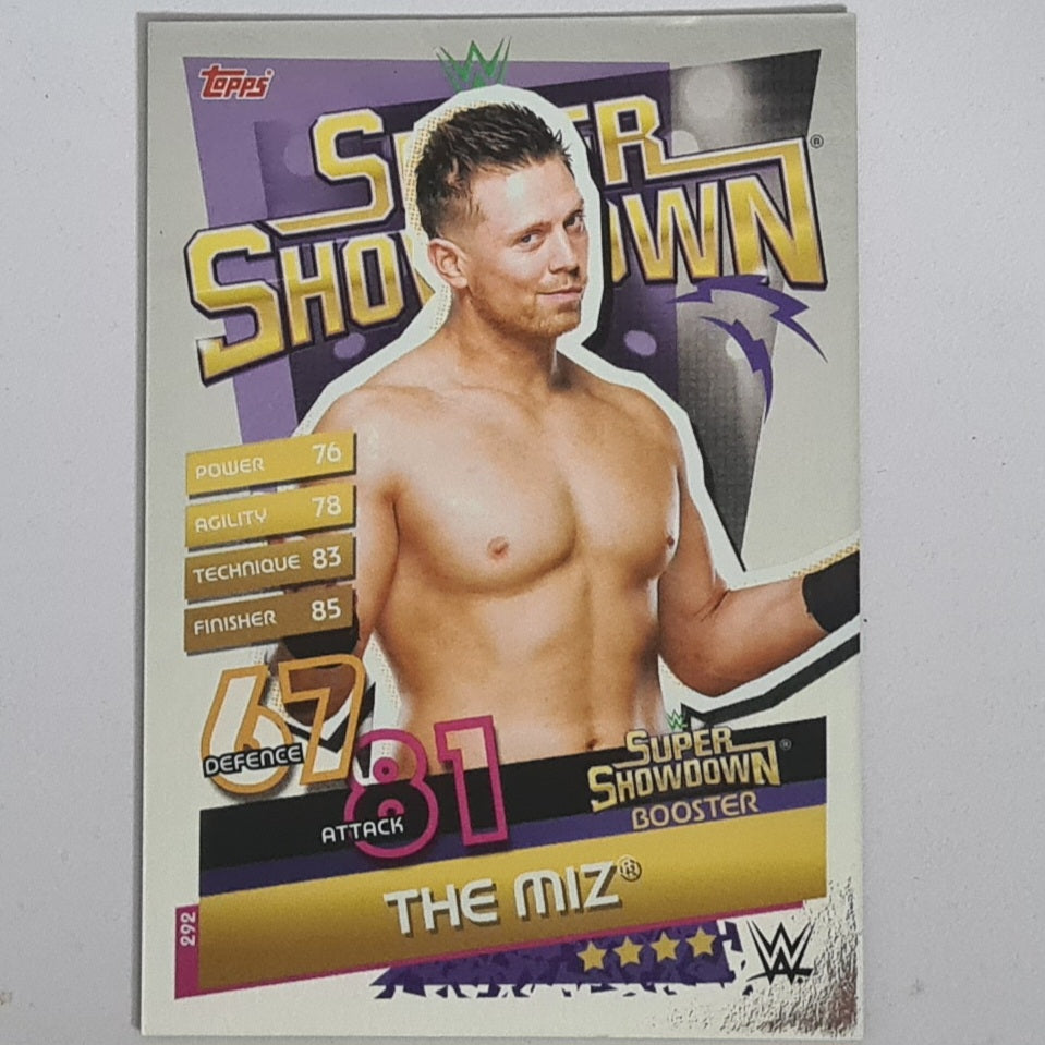 The Miz 2020 Topps Slam Attax reloaded super showdown foil card #292 WWE Wrestling Excellent