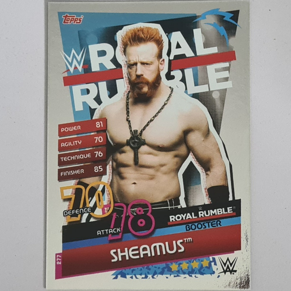 Sheamus 2020 Topps Skam Attax reloaded royal rumble foil card #277 WWE Wrestling Excellent