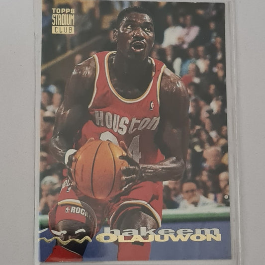 Hakeem Olajuwon 1994 Topps Stadium club #89 NBA Basketball Houston Rockets Excellent