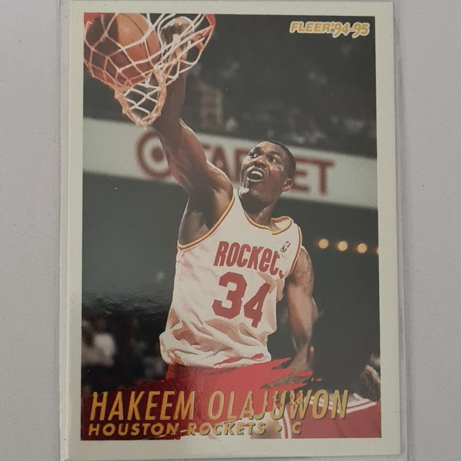 Hakeem Olajuwon 1994 Fleer 94-95 #85 NBA Basketball Houston Rockets Excellent