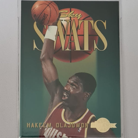 Hakeem Olajuwon 1995 Skybox Sky Swats #333 NBA Basketball Houston Rockets excellent