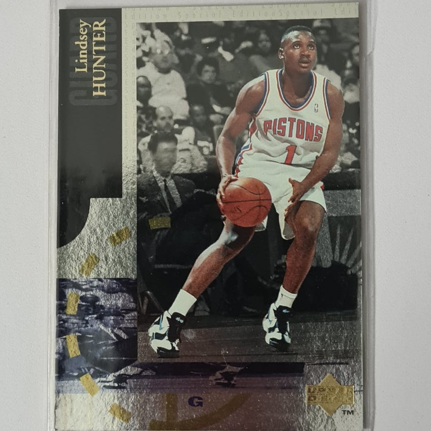 Lindsey Hunter 1995 Upper-Deck foil SE115 NBA Basketball Detroit Pistons excellent