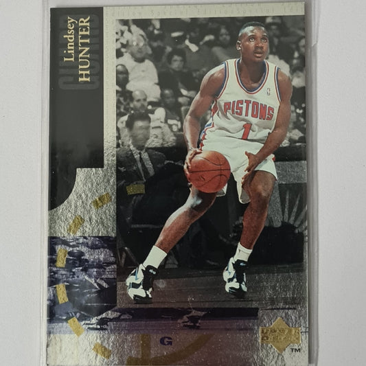 Lindsey Hunter 1995 Upper-Deck foil SE115 NBA Basketball Detroit Pistons excellent