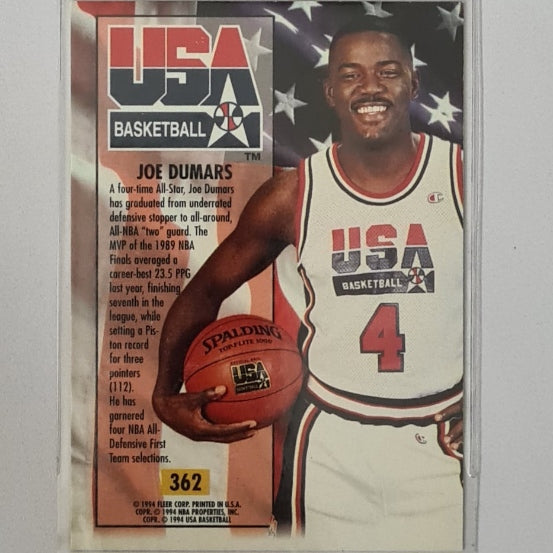 Joe Dumars 1994 Fleer Ultra 93-94 USA Basketball #362 NBA Basketball Detroit Pistons excellent