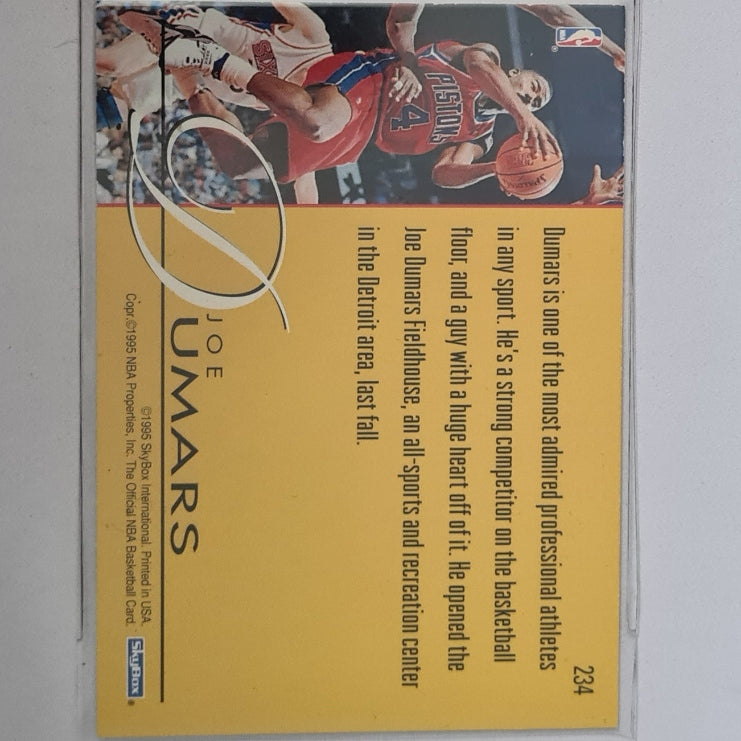 Joe Dumars 1995 Skybox NBA Hoops Class Act #234 NBA Basketball Detroit Pistons excellent