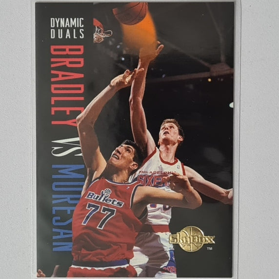 Bradley vs Muresan 1994 Skybox #196 NBA Basketball Washington Bullets Excellent sleeved