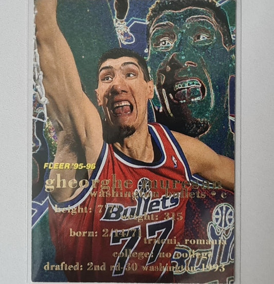 Gheorghe Muresan 1995 Fleer 95-96  #195 NBA Basketball Washington Bullets Excellent sleeved