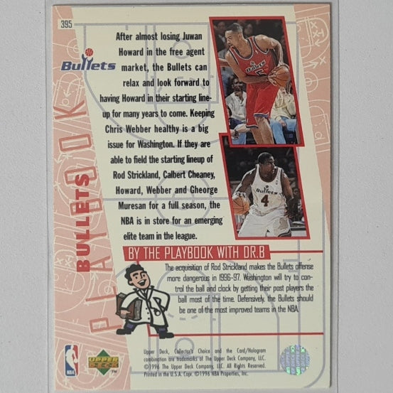 Gheorghe Muresan 1996 Upper-Deck Collectors Choice PLAYBOOK #395 NBA Basketball Washington Bullets Excellent sleeved