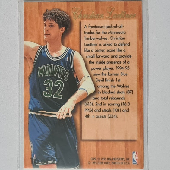 Christian Laettner 1995 Fleer Flair 95-96 Hardwood Leader 16 of 27 NBA Basketball Minnesota Timberwolves Excellent