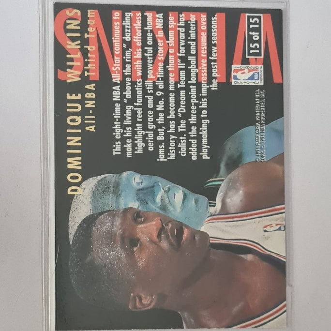Dominique Wilkins 1994 Fleer Ultra 94-95 All-NBA 15 OF 15 NBA Basketball LA Clippers Excellent