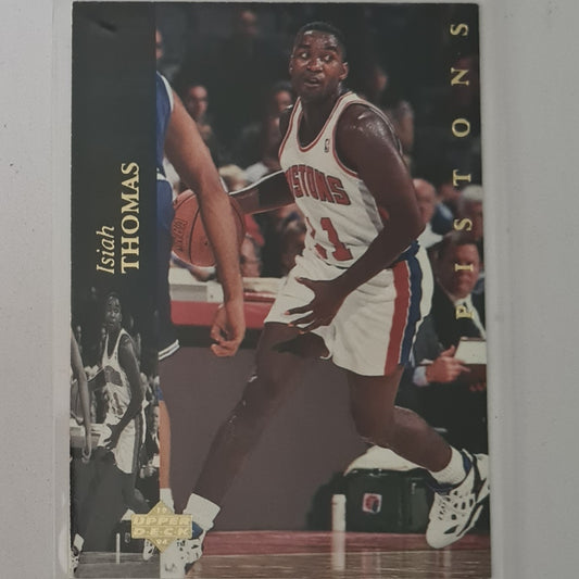 Isiah Thomas 1994 Upper Deck breakaway threats  #20 NBA Basketball Detroit Pistons very good