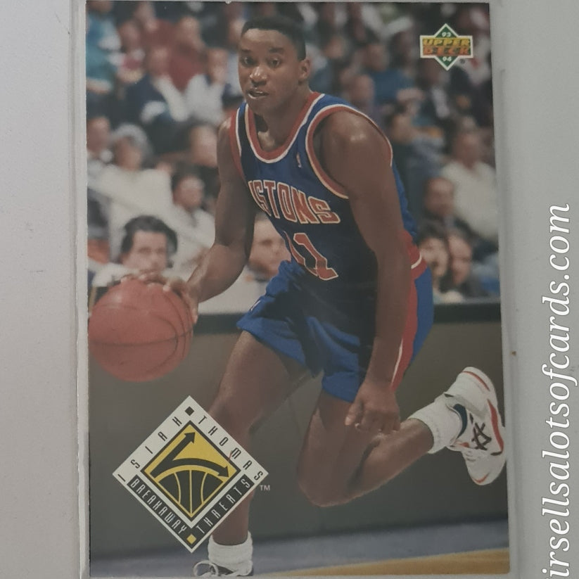 Isiah Thomas 1993 Upper Deck breakaway threats  #450 NBA Basketball Detroit Pistons Excellent