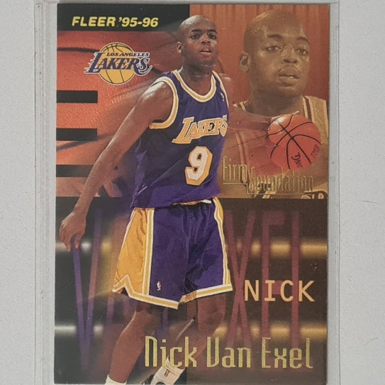Nick Van Exel 1996 Fleer 95-96 Firm Foundation #332 NBA Basketball LA Lakers Excellent