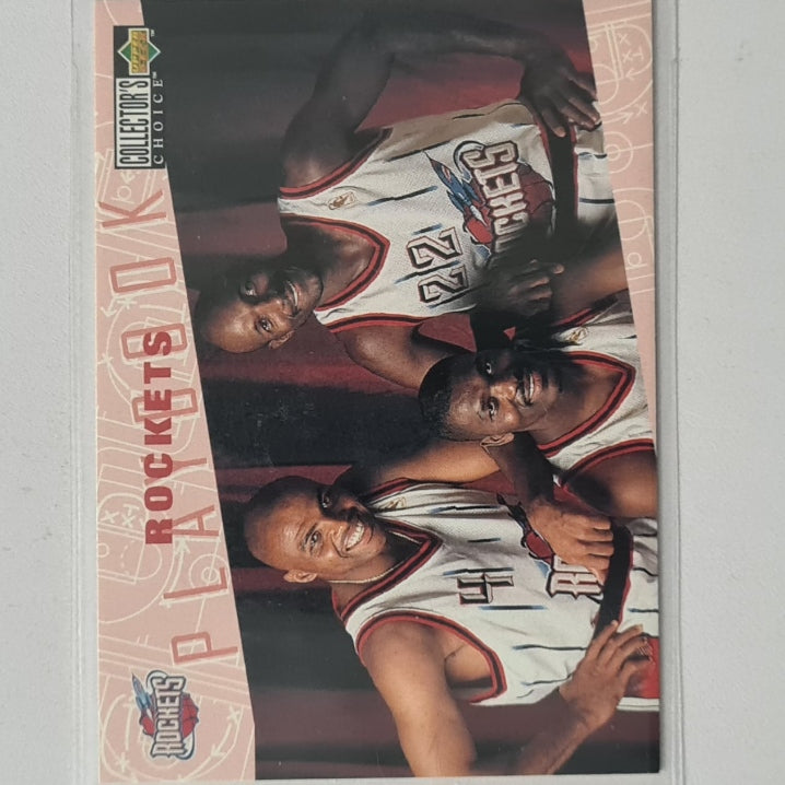 Charles Barkley etc 1996 Upper-Deck playbook #376 NBA Basketball Houston Rockets Excellent