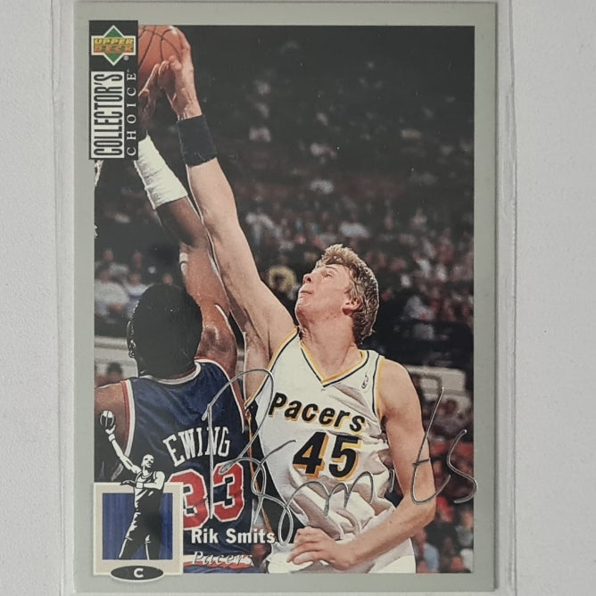 Rik Smits 1994 Upper-Deck rare silver edge facsimile Auto  #45 NBA Basketball Indiana Pacers excellent