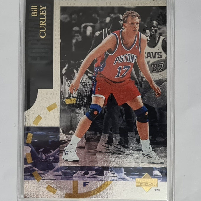 Bill Curley 1995 Upper-Deck Silver foil SE113 NBA Basketball Detroit Pistons Excellent