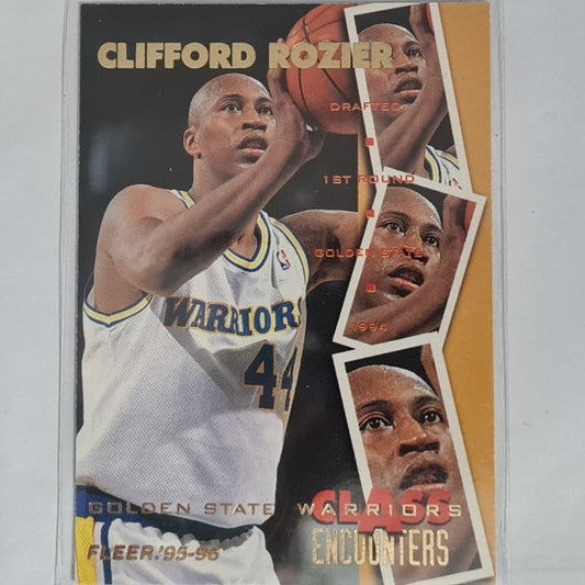 Clifford Rozier 1996 Fleer 95-96 class encounters 18 of 40 NBA Basketball Golden State Warriors Excellent