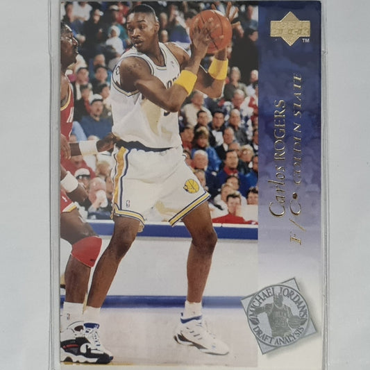 Carlos Rogers 1995 Upper Deck Michael jordans draft   #194 NBA Basketball Golden State Warriors Excellent