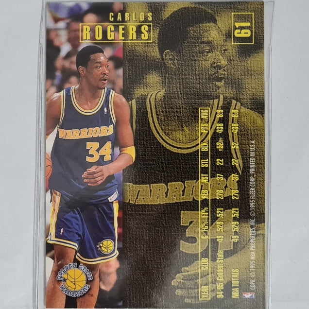 Carlos Rogers 1995 Fleer 95-96  #61 NBA Basketball Golden State Warriors Excellent