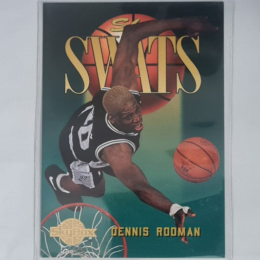 Dennis Rodman 1995 Skybox Sky Swats #336 NBA Basketball San Antonio Spurs Excellent