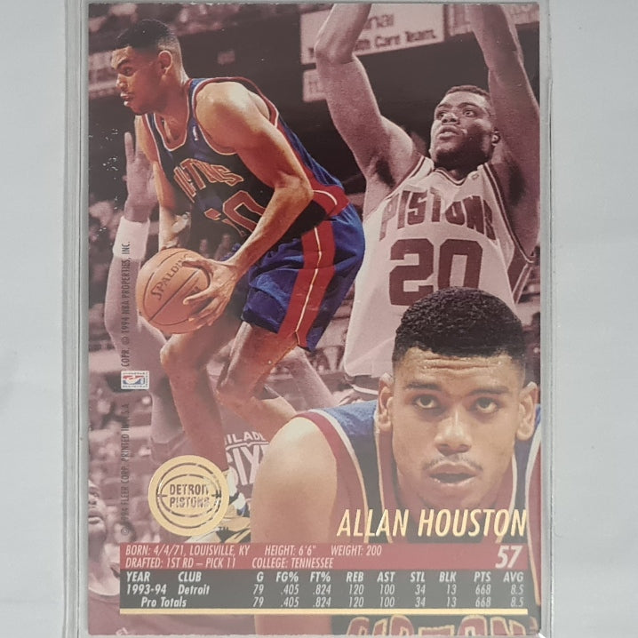 Allan Houston 1994 Fleer Ultra 94-95  #57 NBA Basketball Detroit Pistons Excellent
