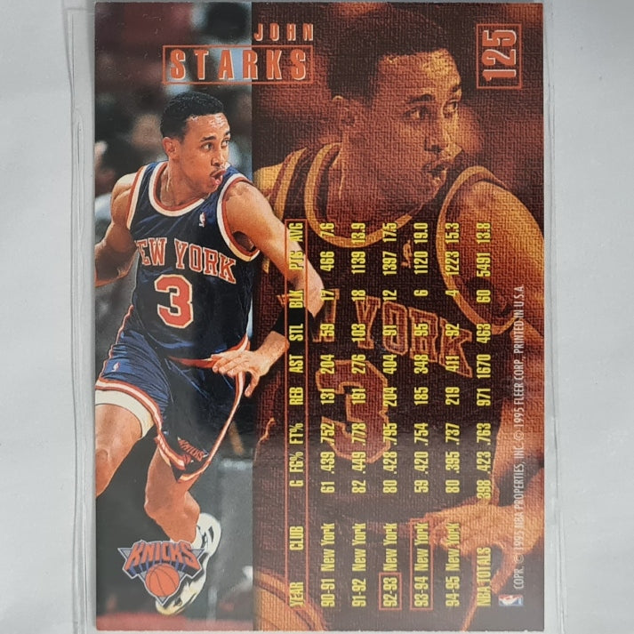 John Starks 1995 Fleer 95-96 #125 NBA Basketball New York Knicks Excellent sleeved
