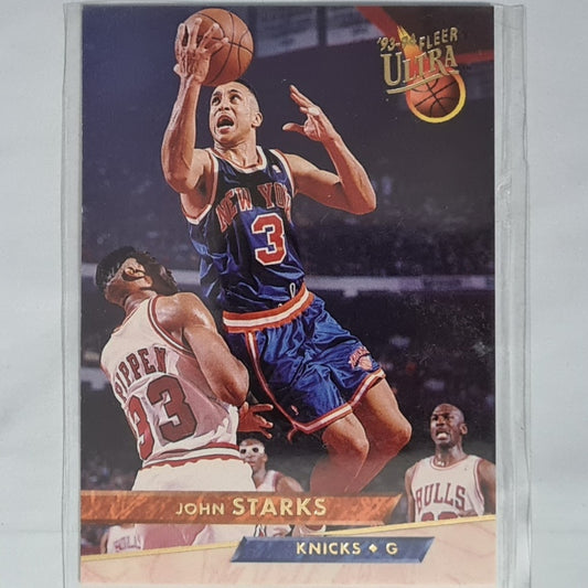 John Starks 1993 Fleer Ultra 93-94 #132 NBA Basketball New York Knicks Excellent sleeved