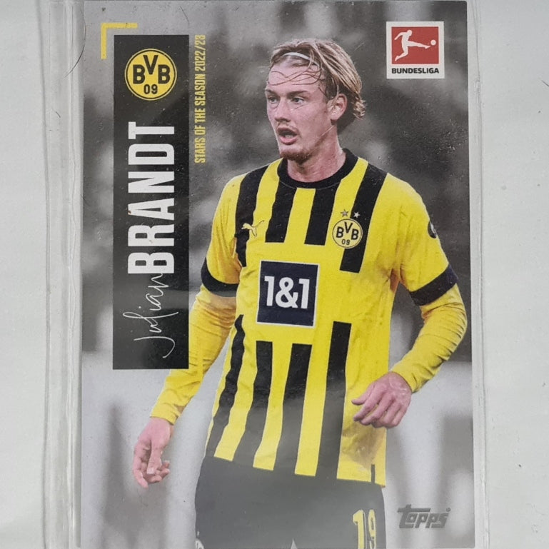 Julian Brandt 2023 Topps Bundesliga football Borussia Dortmund Excellent sleeved