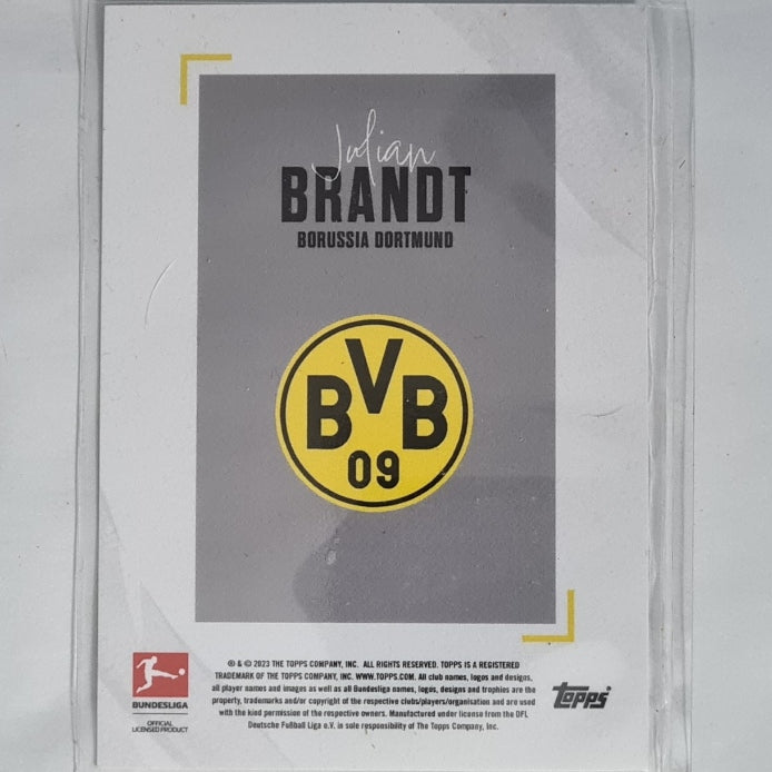 Julian Brandt 2023 Topps Bundesliga football Borussia Dortmund Excellent sleeved